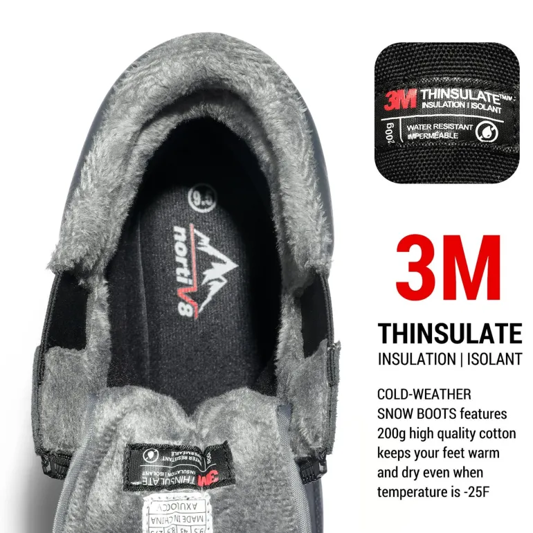 Men's Insulated Waterproof Winter Boots 【Wide Fit】