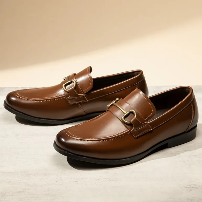 Men's Metallic Dress Loafer Shoes