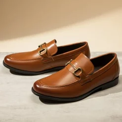 Men's Metallic Dress Loafer Shoes