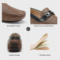 Men's Moc-Toe Horsebit Driving Loafers
