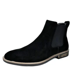 Men's Plain-Toe Suede Chelsea Boots