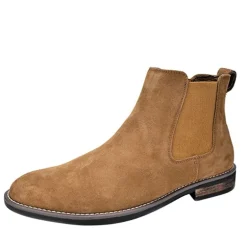 Men's Plain-Toe Suede Chelsea Boots