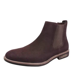 Men's Plain-Toe Suede Chelsea Boots