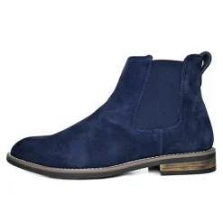 Men's Plain-Toe Suede Chelsea Boots