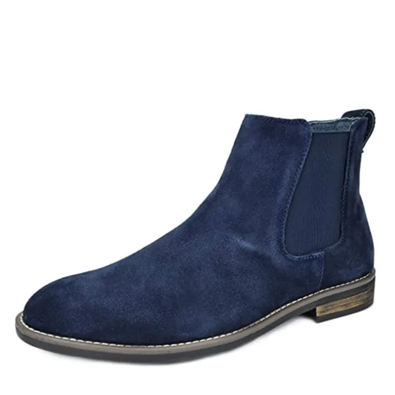 Men's Plain-Toe Suede Chelsea Boots