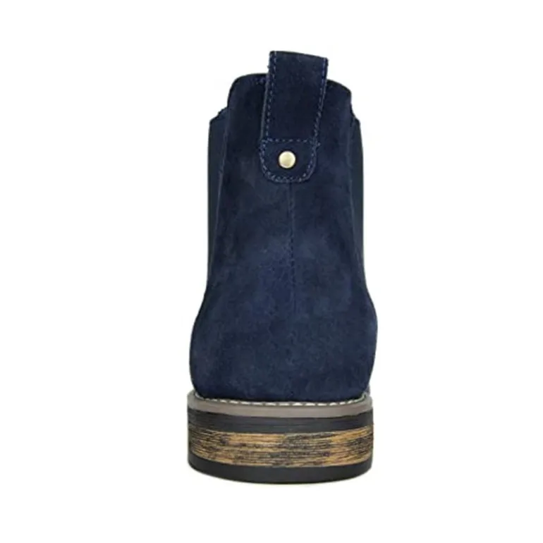 Men's Plain-Toe Suede Chelsea Boots