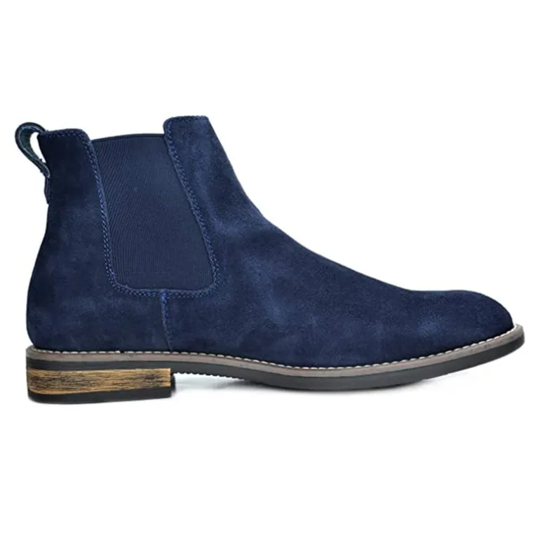 Men's Plain-Toe Suede Chelsea Boots