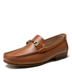 Men's PU Leather Metallic Horsebit Loafers