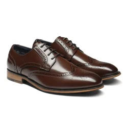 Men's PU Leather Wingtip Dress Shoes