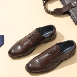 Men's PU Leather Wingtip Dress Shoes