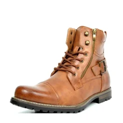 Men's Side Zipper Motorcycle Combat Boots