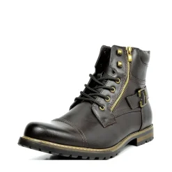 Men's Side Zipper Motorcycle Combat Boots