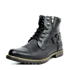 Men's Side Zipper Motorcycle Combat Boots