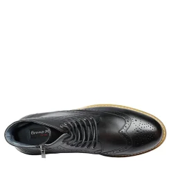 Men's Side Zipper Wingtip Boots