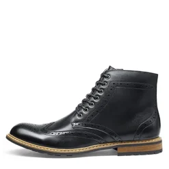 Men's Side Zipper Wingtip Boots
