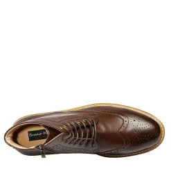 Men's Side Zipper Wingtip Boots