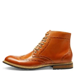 Men's Side Zipper Wingtip Boots