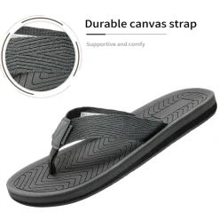 Men's Slip-On Canvas Flip Flops