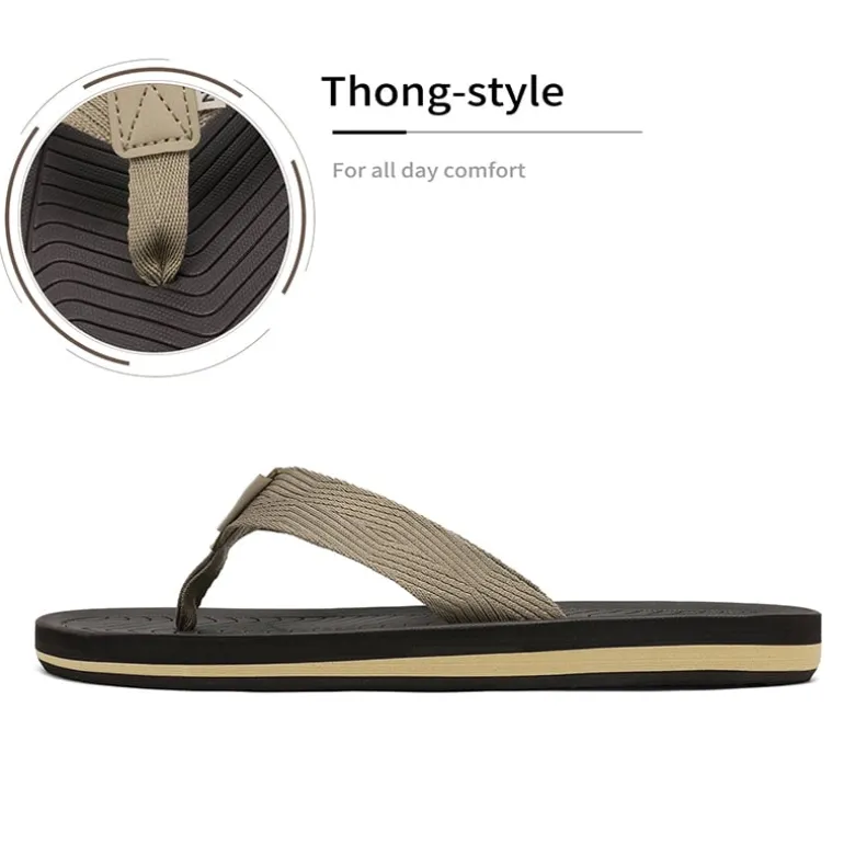 Men's Slip-On Canvas Flip Flops