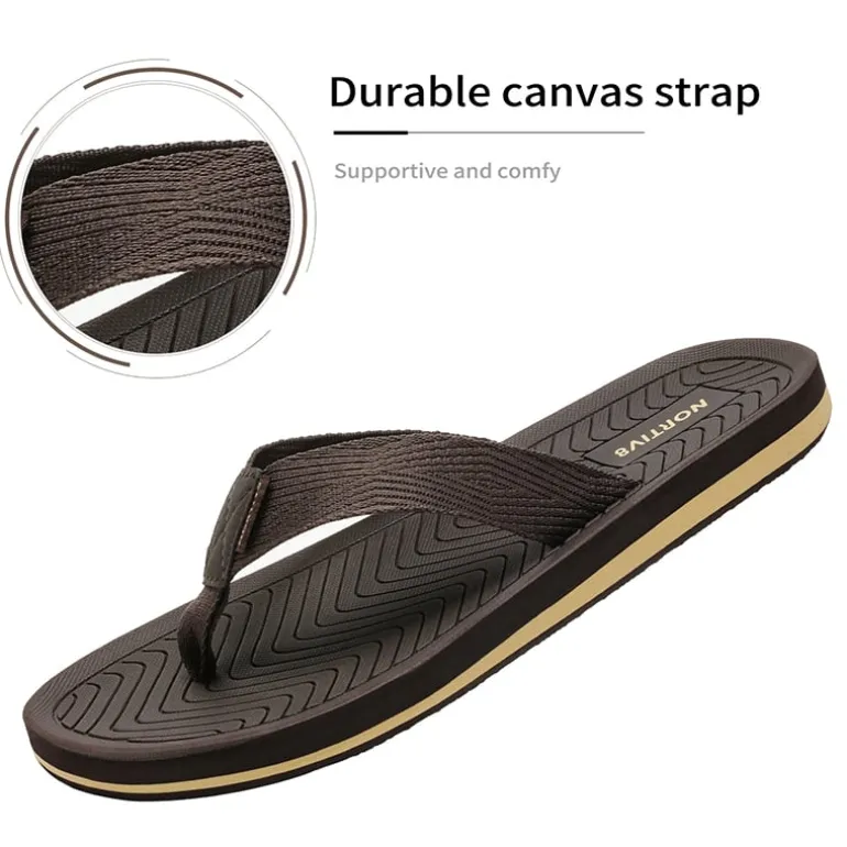 Men's Slip-On Canvas Flip Flops