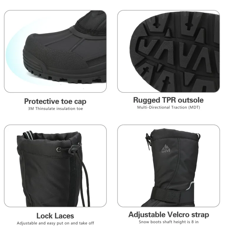 Men's Slip-On Tall Insulated Snow Boots