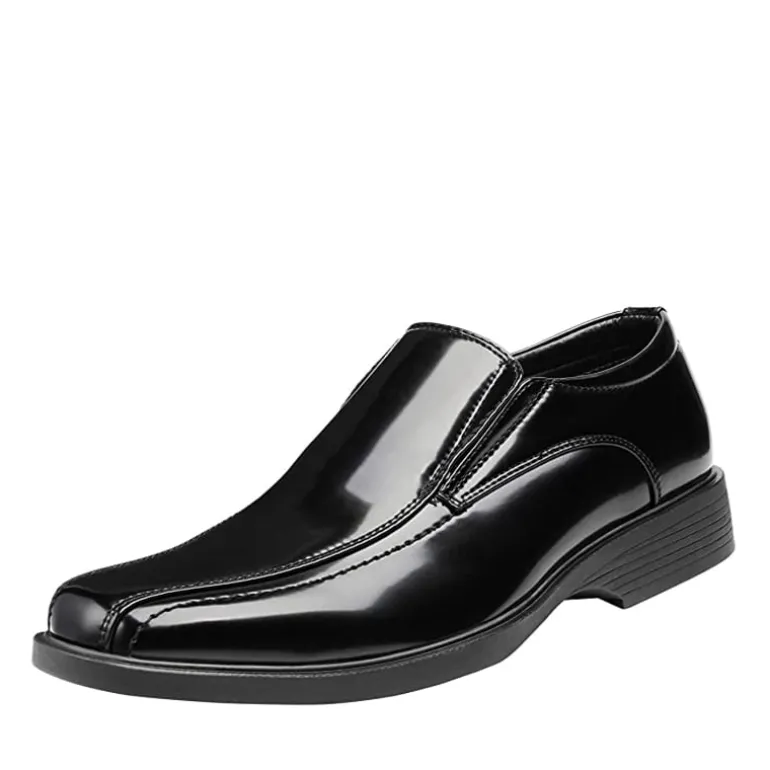 Men's Square-Toe Slip-On PU Leather Loafers
