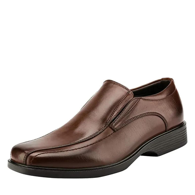 Men's Square-Toe Slip-On PU Leather Loafers
