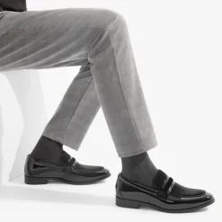 Men's Tuxedo Vegan Leather Slip-On Loafers