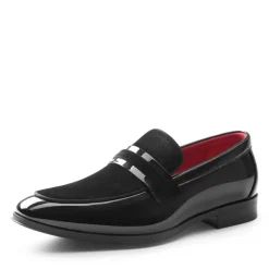 Men's Tuxedo Vegan Leather Slip-On Loafers