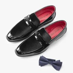 Men's Tuxedo Vegan Leather Slip-On Loafers