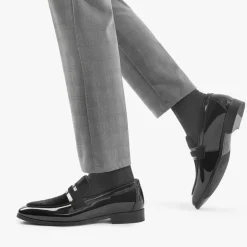 Men's Tuxedo Vegan Leather Slip-On Loafers