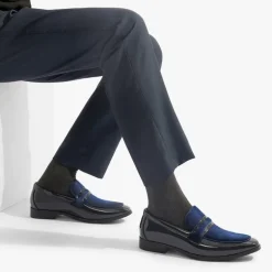 Men's Tuxedo Vegan Leather Slip-On Loafers