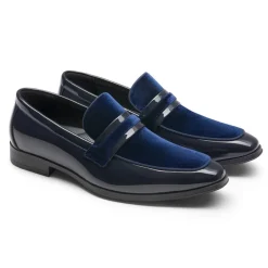 Men's Tuxedo Vegan Leather Slip-On Loafers
