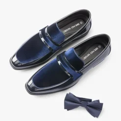 Men's Tuxedo Vegan Leather Slip-On Loafers