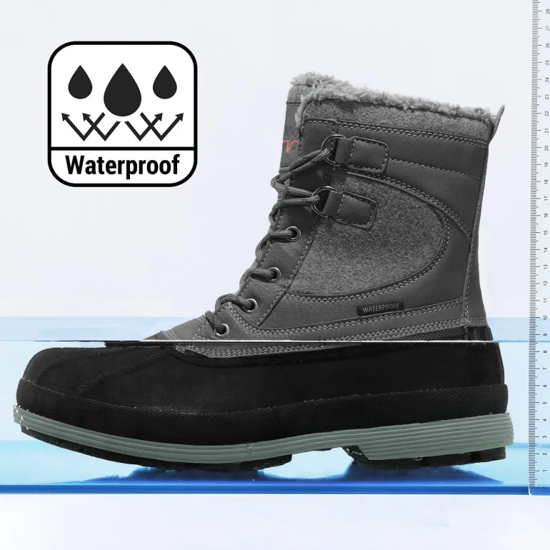 Men's Waterproof Insulated Snow Boots【Wide Fit】
