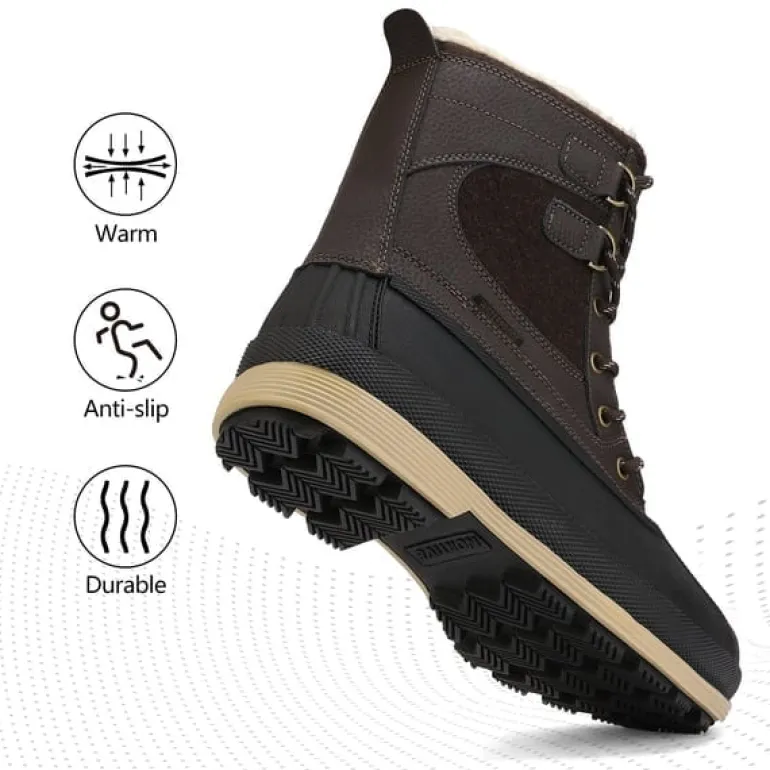 Men's Waterproof Insulated Snow Boots【Wide Fit】