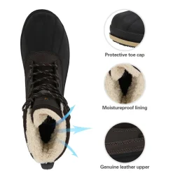 Men's Waterproof Insulated Snow Boots【Wide Fit】