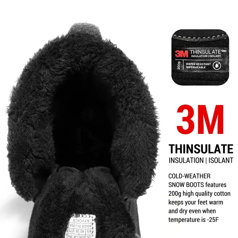 Men's Waterproof Insulated Snow Boots【Wide Fit】