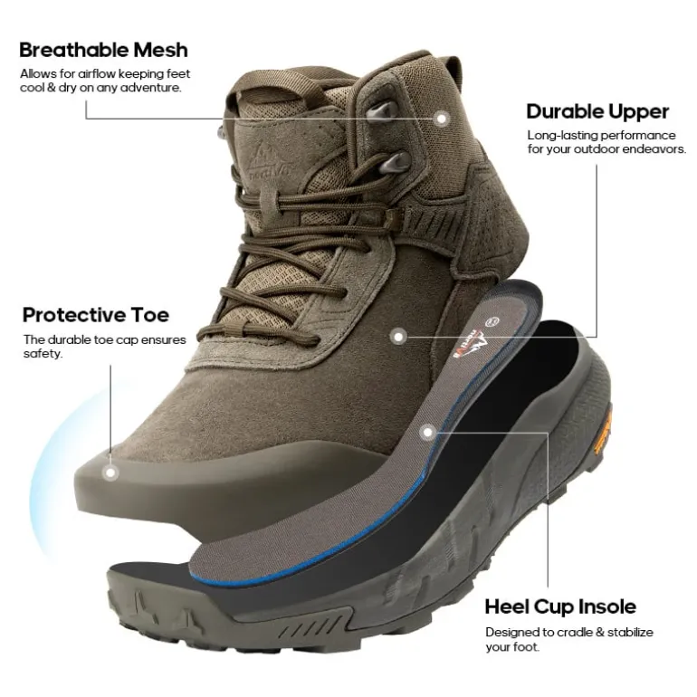 Men's Waterproof Military Tactical Work Boots
