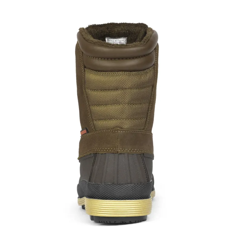 Men's Waterproof Suede Insulated Snow Boots