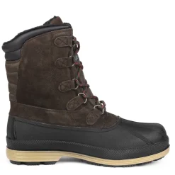 Men's Waterproof Suede Insulated Snow Boots