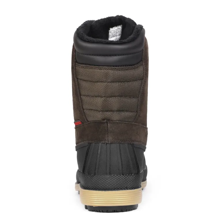 Men's Waterproof Suede Insulated Snow Boots
