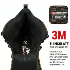 Men's Wide Waterproof Insulated Snow Boots