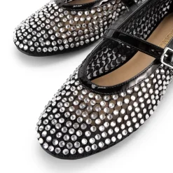 Mesh Mary Jane Ballet Flats