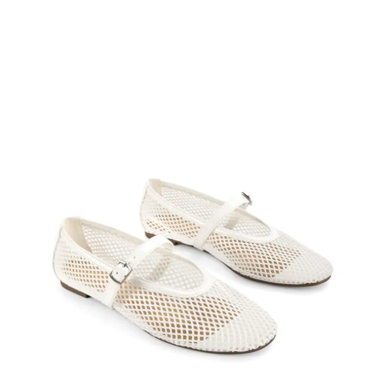 Mesh Mary Jane Ballet Flats