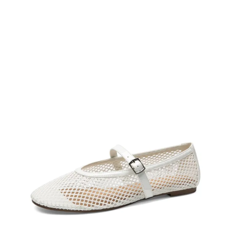 Mesh Mary Jane Ballet Flats