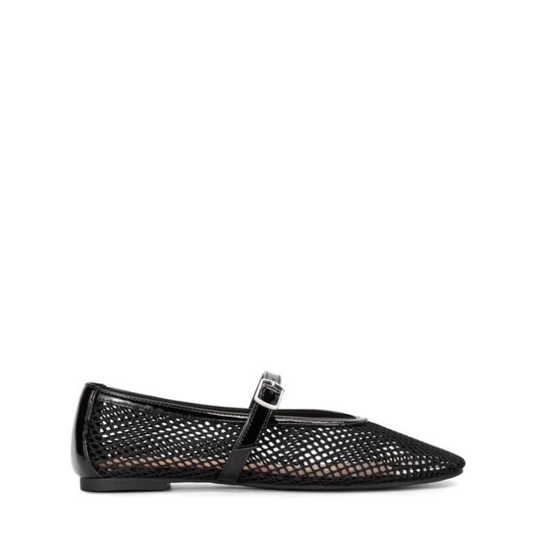 Mesh Mary Jane Ballet Flats