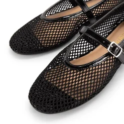 Mesh Mary Jane Ballet Flats