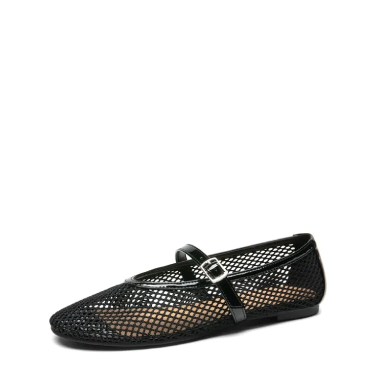 Mesh Mary Jane Ballet Flats