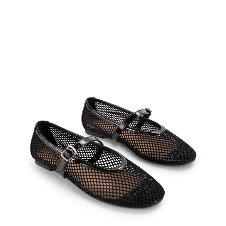 Mesh Mary Jane Ballet Flats